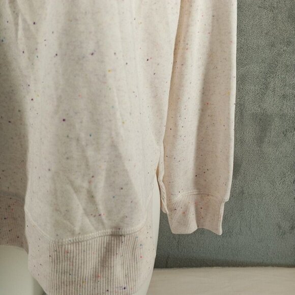 NWT $49 Style&Co Sprinkle Cozy Sweatshirt Women Pullover Casual Fall Cream - Picture 4 of 10
